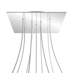 9 X-shaped Holes - EXTRA LARGE Square Ceiling Canopy Kit - Rose One System -Home-Lamps 9 x shaped holes extra large square ceiling canopy kit rose one system 4