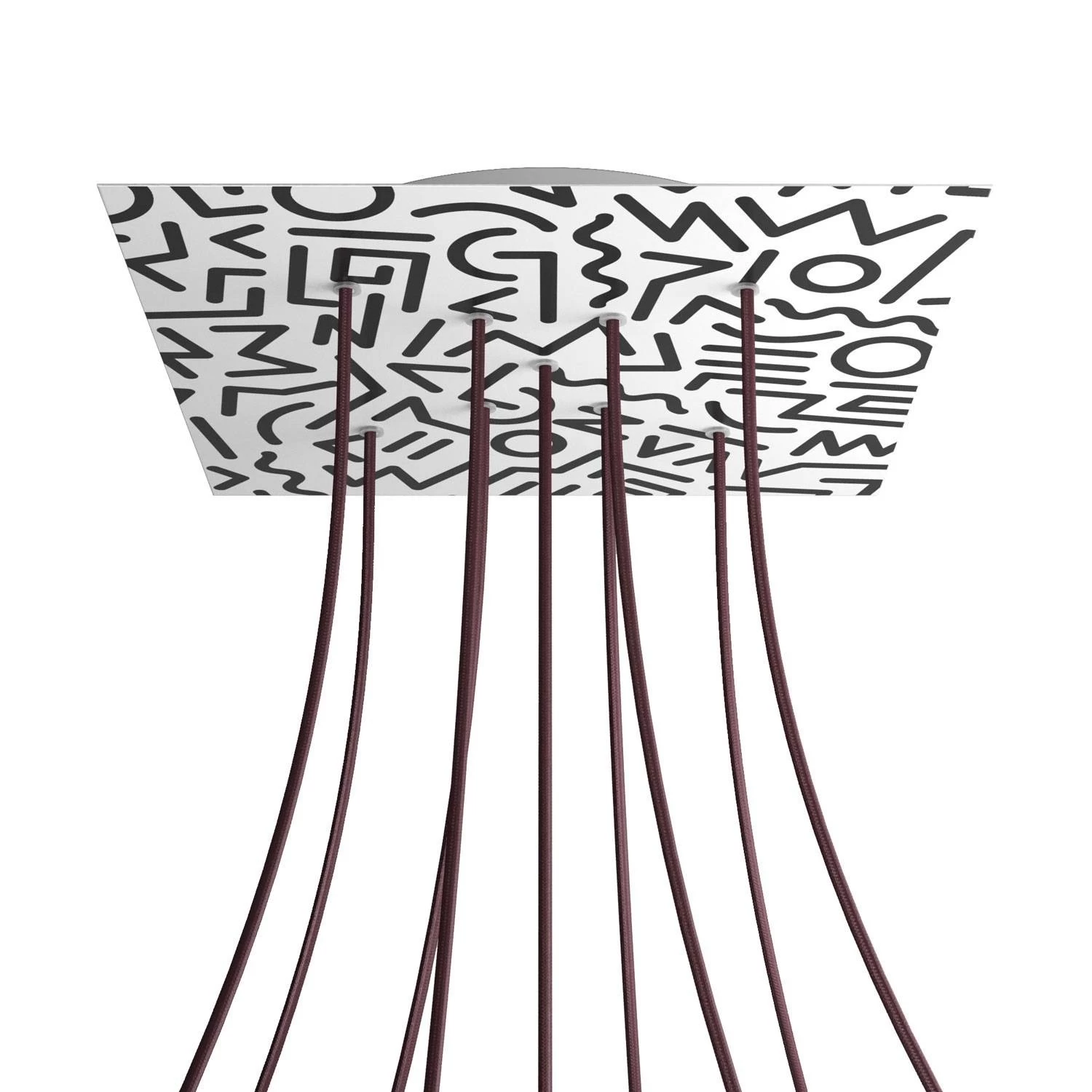 9 X-shaped Holes - EXTRA LARGE Square Ceiling Canopy Kit - Rose One System - PROMO 4 9 X-shaped Holes - EXTRA LARGE Square Ceiling Canopy Kit - Rose One System - PROMO - Image 2