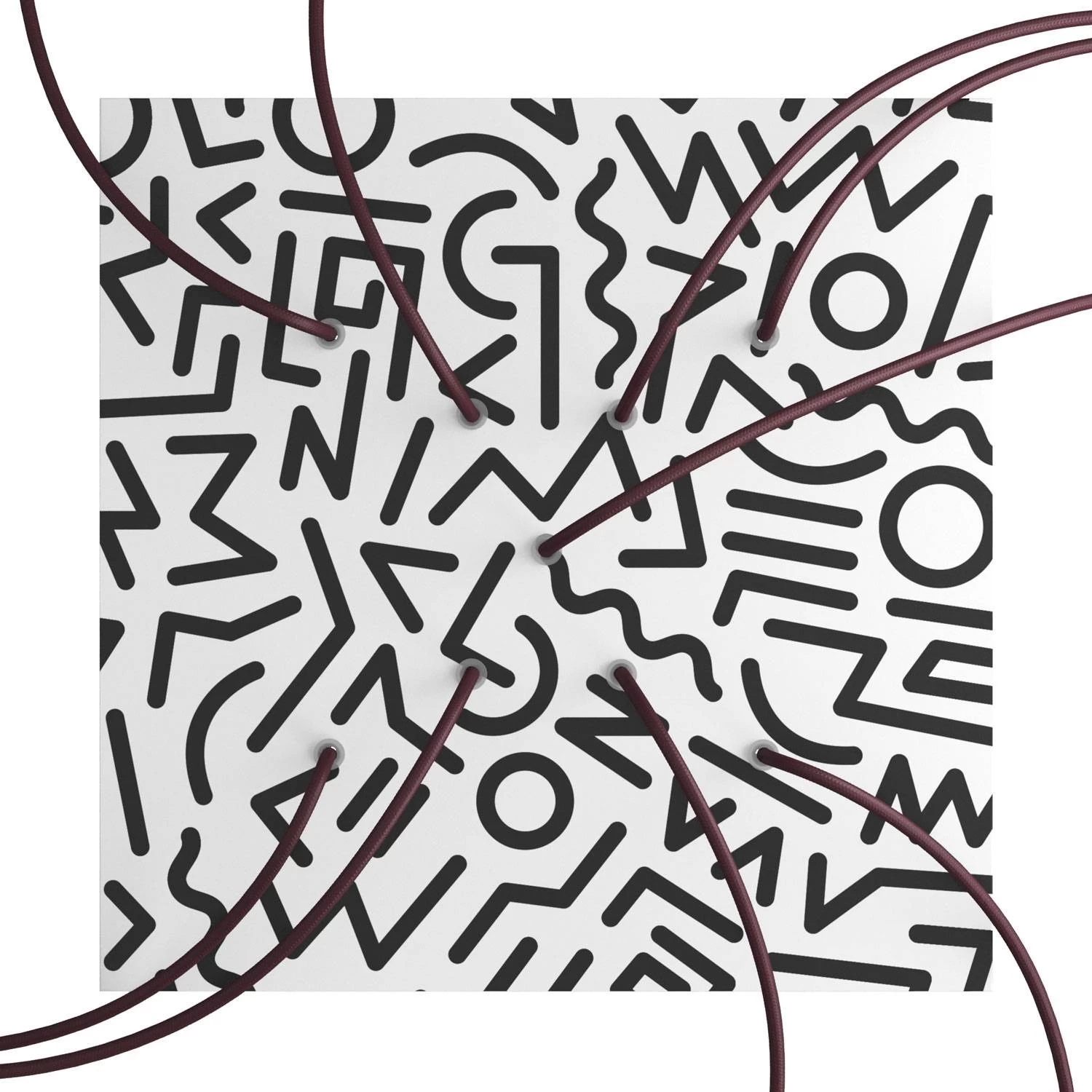 9 X-shaped Holes - EXTRA LARGE Square Ceiling Canopy Kit - Rose One System - PROMO 11 9 X-shaped Holes - EXTRA LARGE Square Ceiling Canopy Kit - Rose One System - PROMO - Image 9