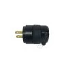 Black Rubberized Two Prong Plug For String Lights -Home-Lamps black rubberized two prong plug for string lights