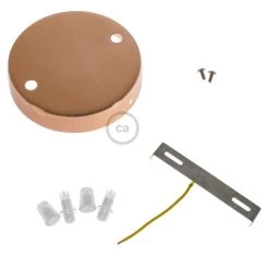 Classic 2-hole Round Metal Ceiling Canopy Kit -Home-Lamps classic 2 hole round metal ceiling canopy kit 2