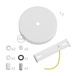 Classic 2 Side Hole Round Metal Ceiling Canopy Kit - Center Hole & 2 Side Holes -Home-Lamps classic 2 side hole round metal ceiling canopy kit center hole 2 side holes 10