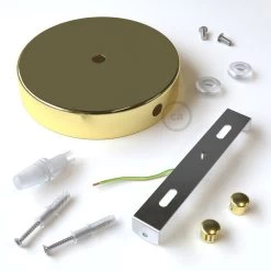 Classic 2 Side Hole Round Metal Ceiling Canopy Kit - Center Hole & 2 Side Holes -Home-Lamps classic 2 side hole round metal ceiling canopy kit center hole 2 side holes 11