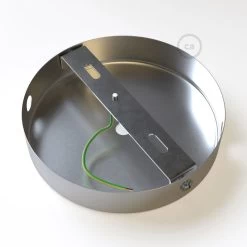 Classic 2 Side Hole Round Metal Ceiling Canopy Kit - Center Hole & 2 Side Holes -Home-Lamps classic 2 side hole round metal ceiling canopy kit center hole 2 side holes 15