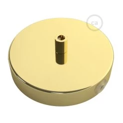 Classic 2 Side Hole Round Metal Ceiling Canopy Kit - Center Hole & 2 Side Holes -Home-Lamps classic 2 side hole round metal ceiling canopy kit center hole 2 side holes 16