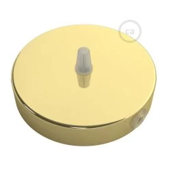 Classic 2 Side Hole Round Metal Ceiling Canopy Kit - Center Hole & 2 Side Holes -Home-Lamps classic 2 side hole round metal ceiling canopy kit center hole 2 side holes 2