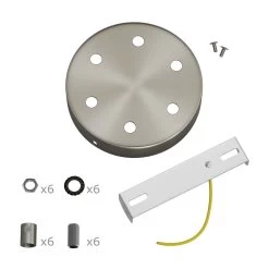 Classic 6-hole Round Metal Ceiling Canopy Kit -Home-Lamps classic 6 hole round metal ceiling canopy kit 5