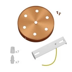 Classic 7-hole Round Metal Ceiling Canopy Kit -Home-Lamps classic 7 hole round metal ceiling canopy kit 11