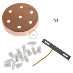 Classic 7-hole Round Metal Ceiling Canopy Kit -Home-Lamps classic 7 hole round metal ceiling canopy kit 12