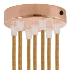 Classic 7-hole Round Metal Ceiling Canopy Kit -Home-Lamps classic 7 hole round metal ceiling canopy kit 15