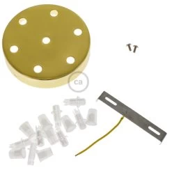 Classic 7-hole Round Metal Ceiling Canopy Kit -Home-Lamps classic 7 hole round metal ceiling canopy kit 17