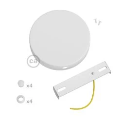 Classic Round Metal Ceiling Canopy Kit - Blank With 4 Side Holes -Home-Lamps classic round metal ceiling canopy kit blank with 4 side holes 3