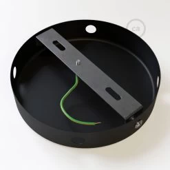 Classic Round Metal Ceiling Canopy Kit - Blank With 4 Side Holes -Home-Lamps classic round metal ceiling canopy kit blank with 4 side holes 7