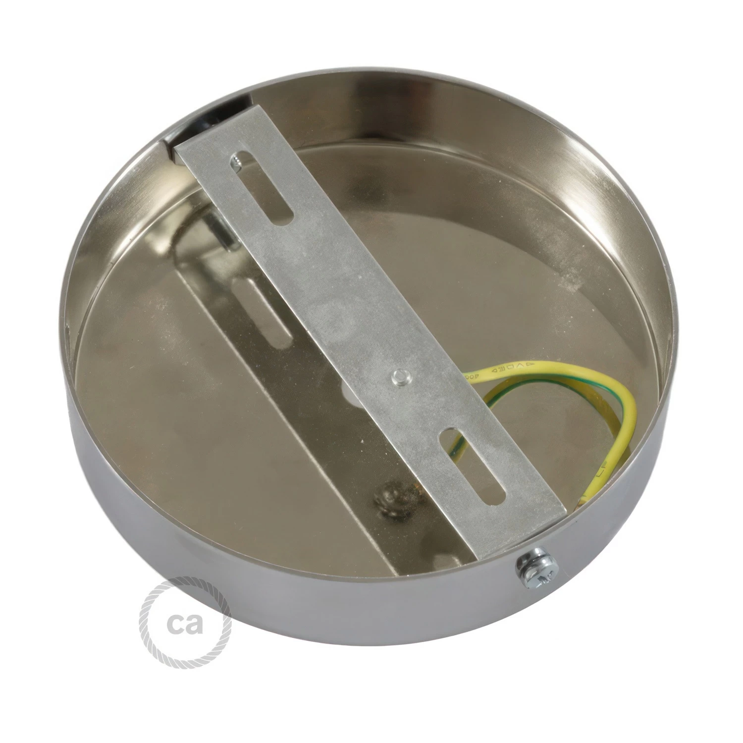 Classic Round Metal Ceiling Canopy Kit - With 5.9" Long Strain Relief 7 Classic Round Metal Ceiling Canopy Kit - With 5.9" Long Strain Relief - Image 5