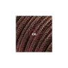 Cord-set - RL13 Brown Glitter Covered Round Cable -Home-Lamps cord set rl13 brown glitter covered round cable