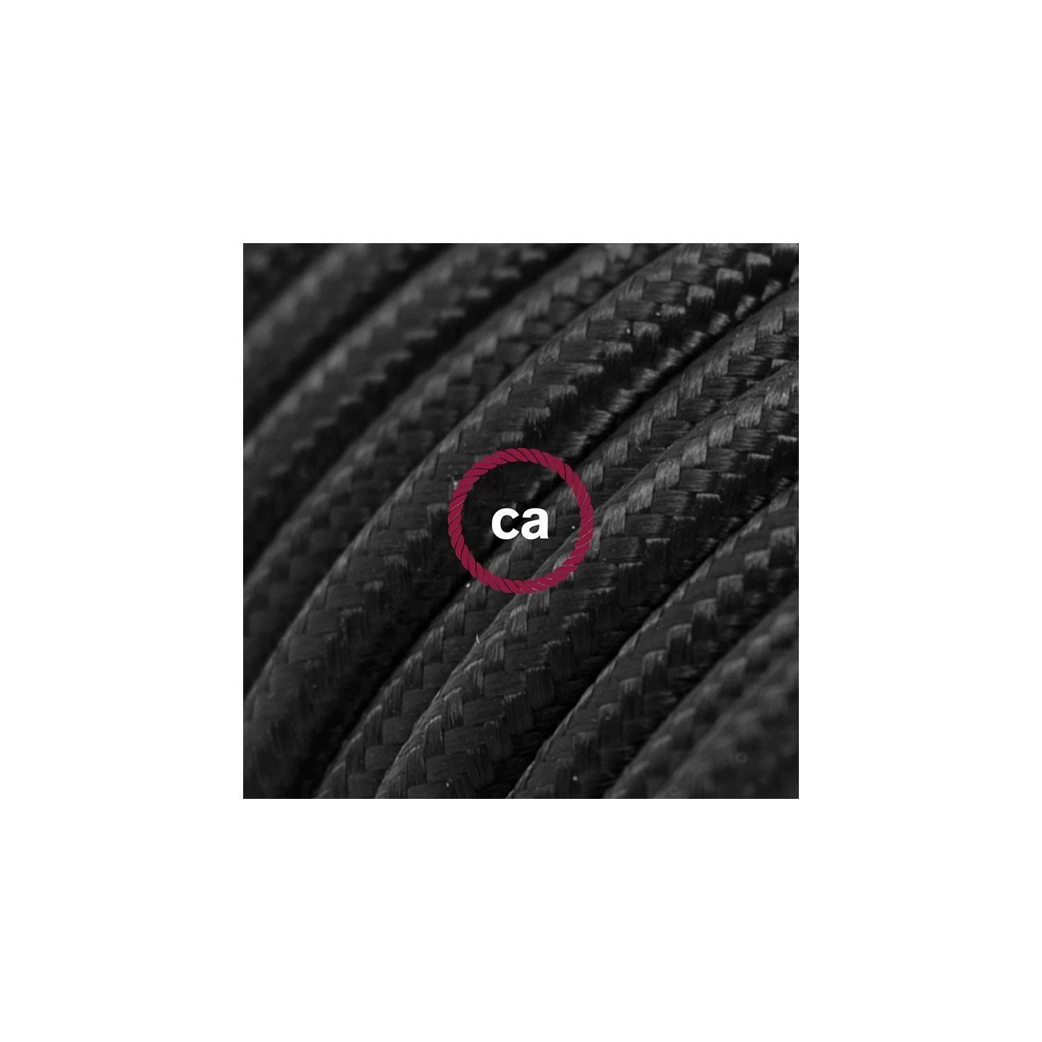 Cord-set - RM04 Black Rayon Covered Round Cable 4 Cord-set - RM04 Black Rayon Covered Round Cable - Image 2