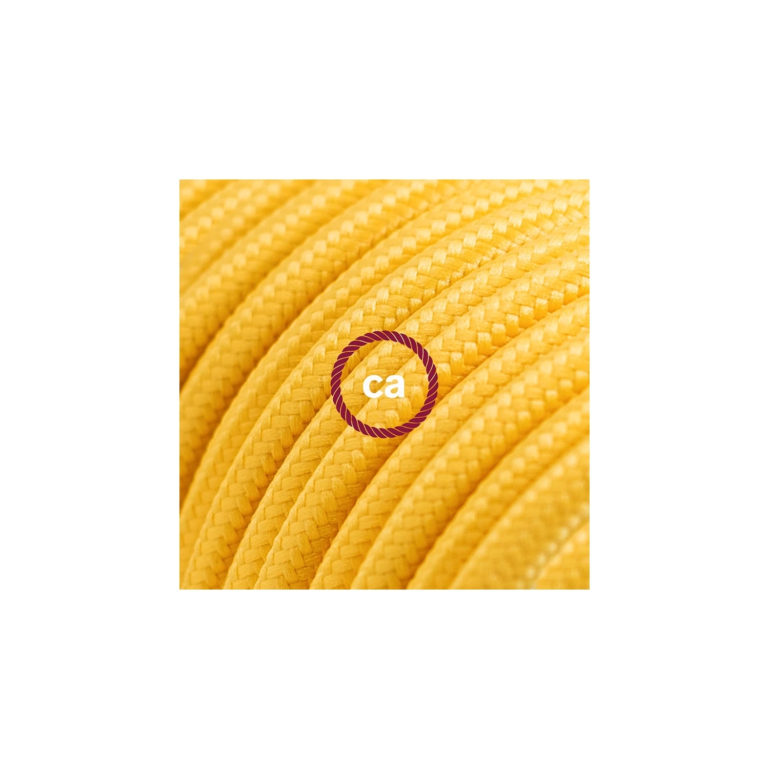 Cord-set - RM10 Yellow Rayon Covered Round Cable 3 Cord-set - RM10 Yellow Rayon Covered Round Cable