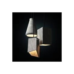 Cube Cement Lampshade With Cable Retainer And E26 Socket -Home-Lamps cube cement lampshade with cable retainer and e26 socket 4