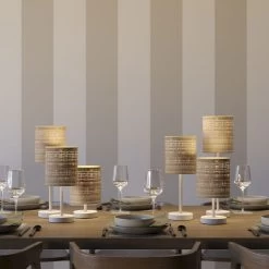 Cylinder Fabric Lampshade With E26 Fitting, 15cm Diameter H18cm - 100% Made In Italy