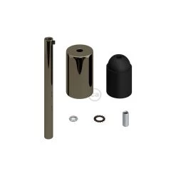 Cylindrical Metal UL E26 Socket Kit With 15 Cm Cable Clamp -Home-Lamps cylindrical metal ul e26 socket kit with 15 cm cable clamp 14