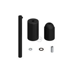Cylindrical Metal UL E26 Socket Kit With 15 Cm Cable Clamp -Home-Lamps cylindrical metal ul e26 socket kit with 15 cm cable clamp 6