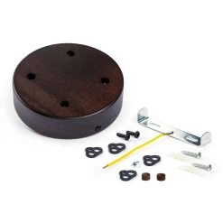 Cylindrical Wooden 4-hole Canopy Kit -Home-Lamps cylindrical wooden 4 hole canopy kit 4