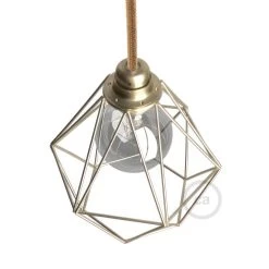 Diamond Cage Metal Pendant Light Shade -Home-Lamps diamond cage metal pendant light shade 18