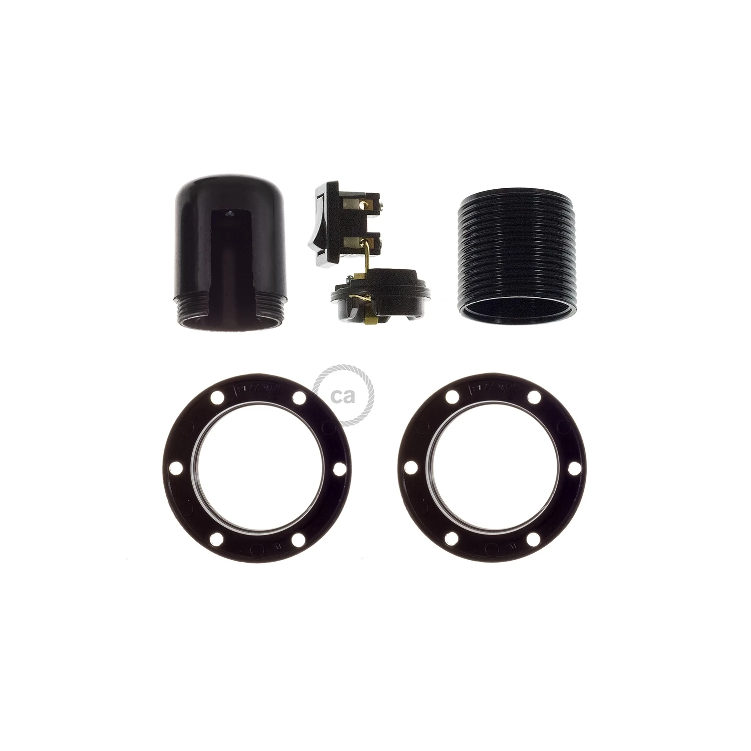 Double Ferrule Bakelite Phenolic Socket - ON/OFF SWITCH - E26 6 Double Ferrule Bakelite Phenolic Socket - ON/OFF SWITCH - E26 - Image 4