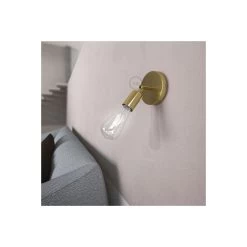 Fermaluce Metallo 90° Brass Finish Adjustable, Metal Wall Flush Light