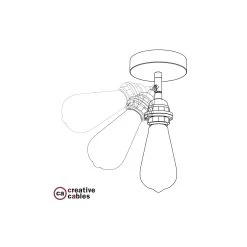 Fermaluce Metallo 90° White Adjustable, With E26 Threaded Lamp Holder, The Metal Wall Or Ceiling Light Source