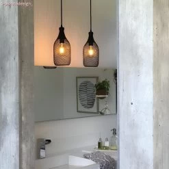 Jéroboam Bottle Mesh Cage Pendant Light Shade -Home-Lamps jeroboam bottle mesh cage pendant light shade 3