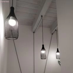 Jéroboam Bottle Mesh Cage Pendant Light Shade -Home-Lamps jeroboam bottle mesh cage pendant light shade 4