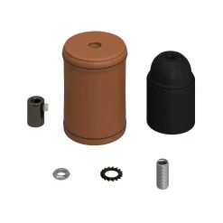 Leather Covered Wooden UL E26 Socket Kit -Home-Lamps leather covered wooden ul e26 socket kit 5
