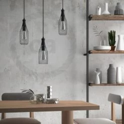 Magnum Bottle Mesh Cage Pendant Lampshade -Home-Lamps magnum bottle mesh cage pendant lampshade 2