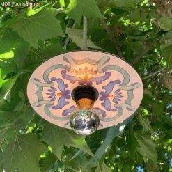 Mini Ellepì 'Maioliche' Flat Lampshade Ideal For Suspension And Wall Lamps Or For String Lights, 24 Cm Diameter - Made In Italy -Home-Lamps mini piatto ellepi maioliche per lampade a sospensione a parete e catenaria diametro 24 cm made in italy 18