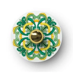 Mini Ellepì 'Maioliche' Flat Lampshade Ideal For Suspension And Wall Lamps Or For String Lights, 24 Cm Diameter - Made In Italy -Home-Lamps mini piatto ellepi maioliche per lampade a sospensione a parete e catenaria diametro 24 cm made in italy 4