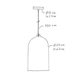 Pendant Lamp With Textile Cable And Bell XL Ceramic Lampshade -Home-Lamps pendant lamp with textile cable and bell xl ceramic lampshade 12