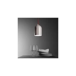 Pendant Lamp With Textile Cable And Lampshade Mini Bell XS Ceramic Shade -Home-Lamps pendant lamp with textile cable and lampshade mini bell xs ceramic shade 19