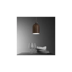 Pendant Lamp With Textile Cable And Lampshade Mini Bell XS Ceramic Shade -Home-Lamps pendant lamp with textile cable and lampshade mini bell xs ceramic shade 8