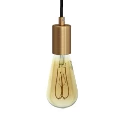 Home-Lamps -Home-Lamps pendant lamp with textile cable and satin metal details 1