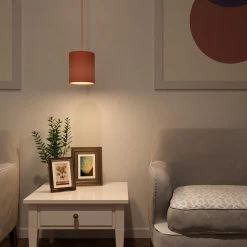 Pendant Lamp With Textile Cable, Cylinder Fabric Lampshade And Metal Details 23 Pendant Lamp With Textile Cable, Cylinder Fabric Lampshade And Metal Details -Home-Lamps pendant lamp with textile cable cylinder fabric lampshade and metal details 10