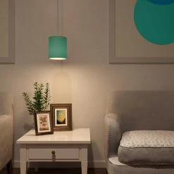 Pendant Lamp With Textile Cable, Cylinder Fabric Lampshade And Metal Details 21 Pendant Lamp With Textile Cable, Cylinder Fabric Lampshade And Metal Details -Home-Lamps pendant lamp with textile cable cylinder fabric lampshade and metal details 8