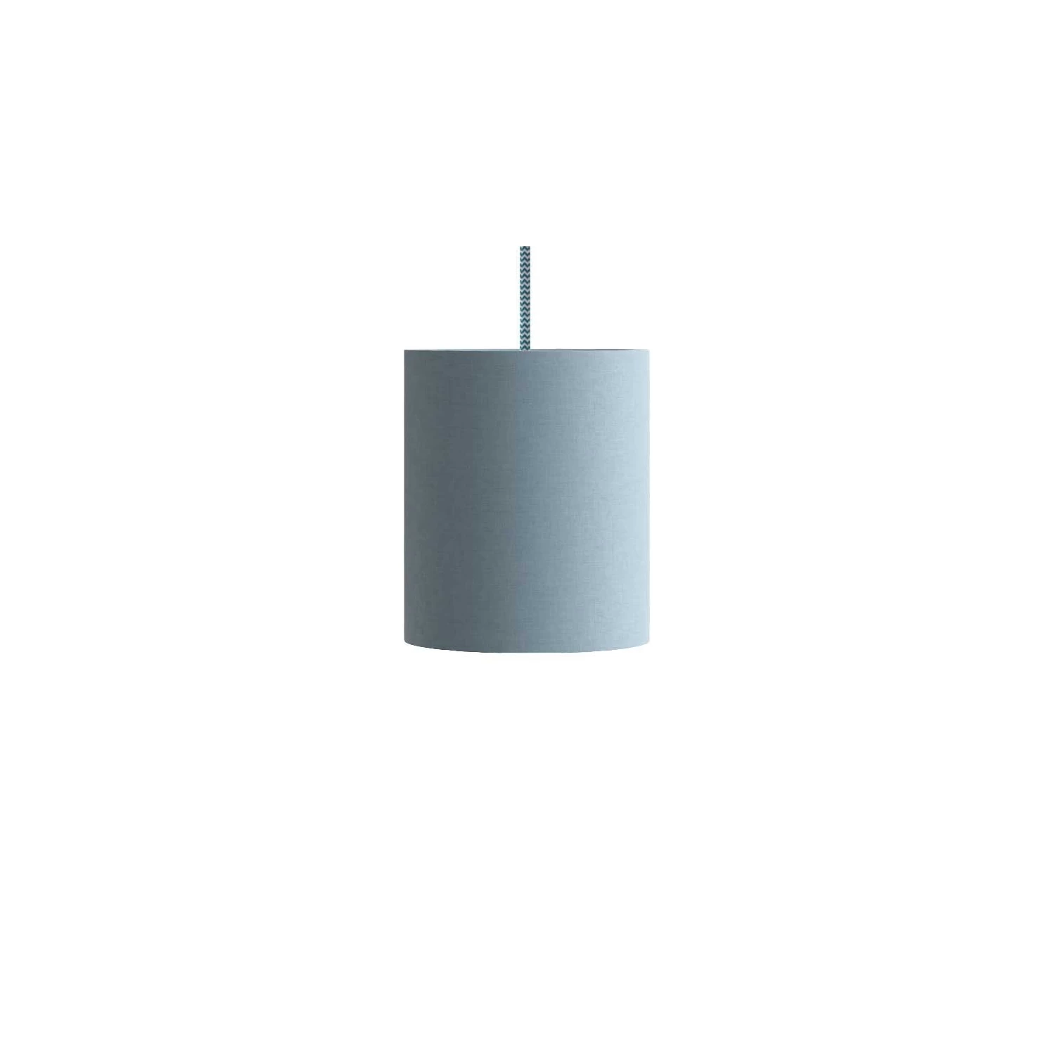 Pendant Lamp With Textile Cable, Cylinder Fabric Lampshade And Metal Details 3 Pendant Lamp With Textile Cable, Cylinder Fabric Lampshade And Metal Details