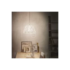 Home-Lamps -Home-Lamps pendant lamp with textile cable dome lampshade and metal details 1