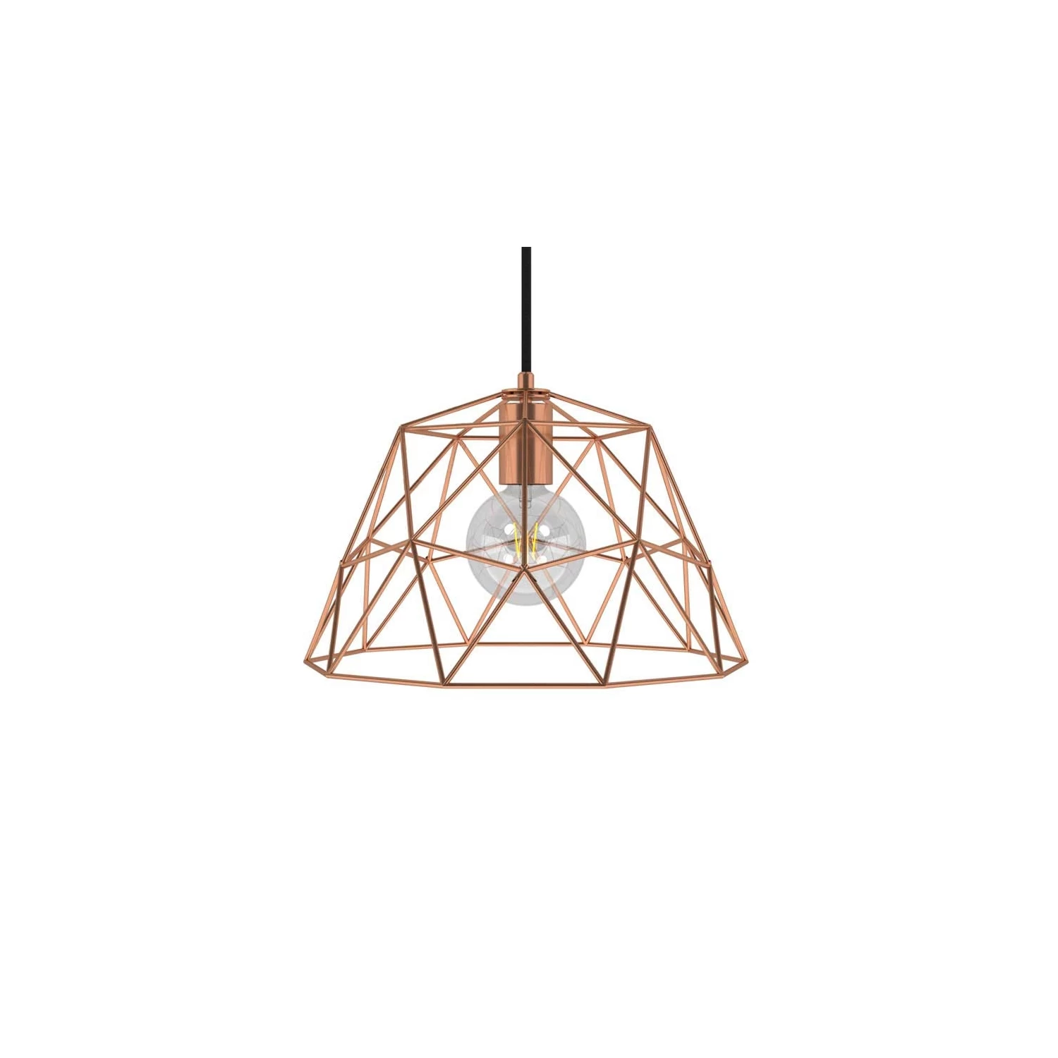 Pendant Lamp With Textile Cable, Dome Lampshade And Metal Details 18 Pendant Lamp With Textile Cable, Dome Lampshade And Metal Details - Image 16