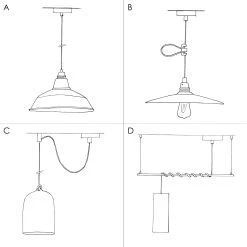 Pendant Lamp With Textile Cable, Dome Lampshade And Metal Details 36 Pendant Lamp With Textile Cable, Dome Lampshade And Metal Details -Home-Lamps pendant lamp with textile cable dome lampshade and metal details 16