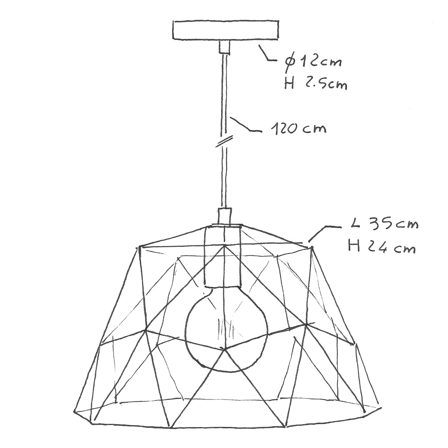 Pendant Lamp With Textile Cable, Dome Lampshade And Metal Details 11 Pendant Lamp With Textile Cable, Dome Lampshade And Metal Details - Image 9