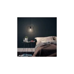 Pendant Lamp With Textile Cable, Duedì Base Lampshade And Metal Details -Home-Lamps pendant lamp with textile cable duedi base lampshade and metal details 8