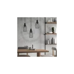 Pendant Lamp With Textile Cable, Jéroboam Bottle Lampshade And Metal Details -Home-Lamps pendant lamp with textile cable jeroboam bottle lampshade and metal details 12