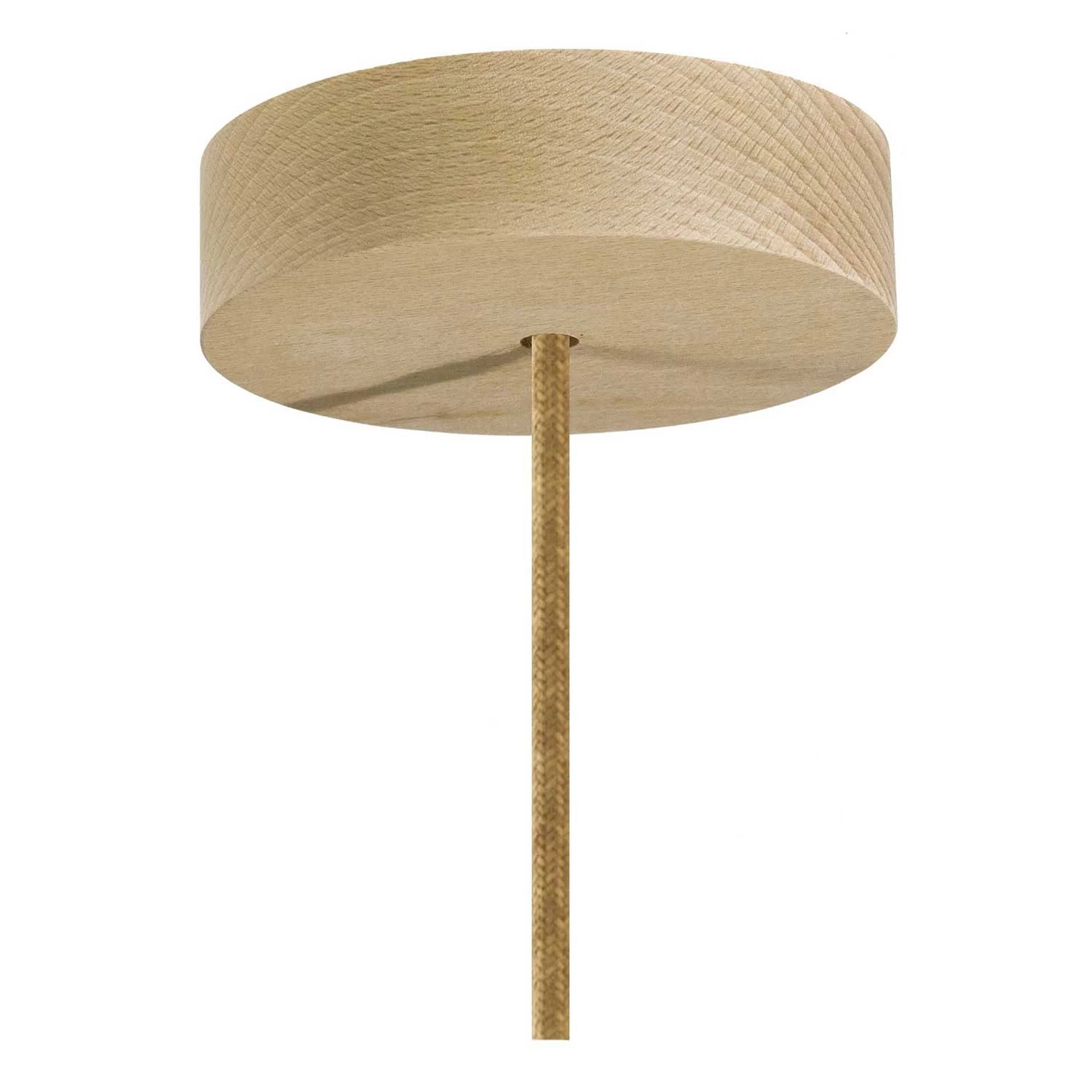 Pendant Lamp With Textile Cable, Raffia Cylinder Lampshade And Metal Details 7 Pendant Lamp With Textile Cable, Raffia Cylinder Lampshade And Metal Details - Image 5